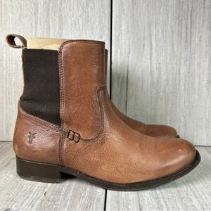 Frye Molly Gore Short Whiskey Leather Bootie Ankle Boot Shoe Women Size 6 B